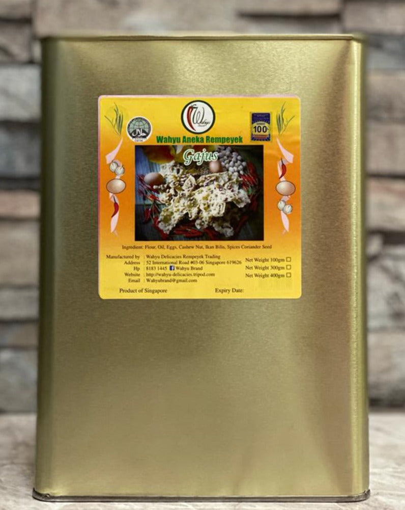 Wahyu Brand 2.5kg Rempeyek Cashew Tin