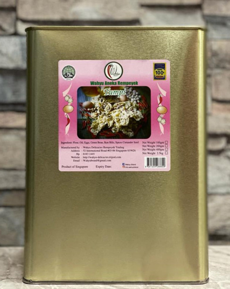 Wahyu Brand Rempeyek Green Bean 2.5kg Tin