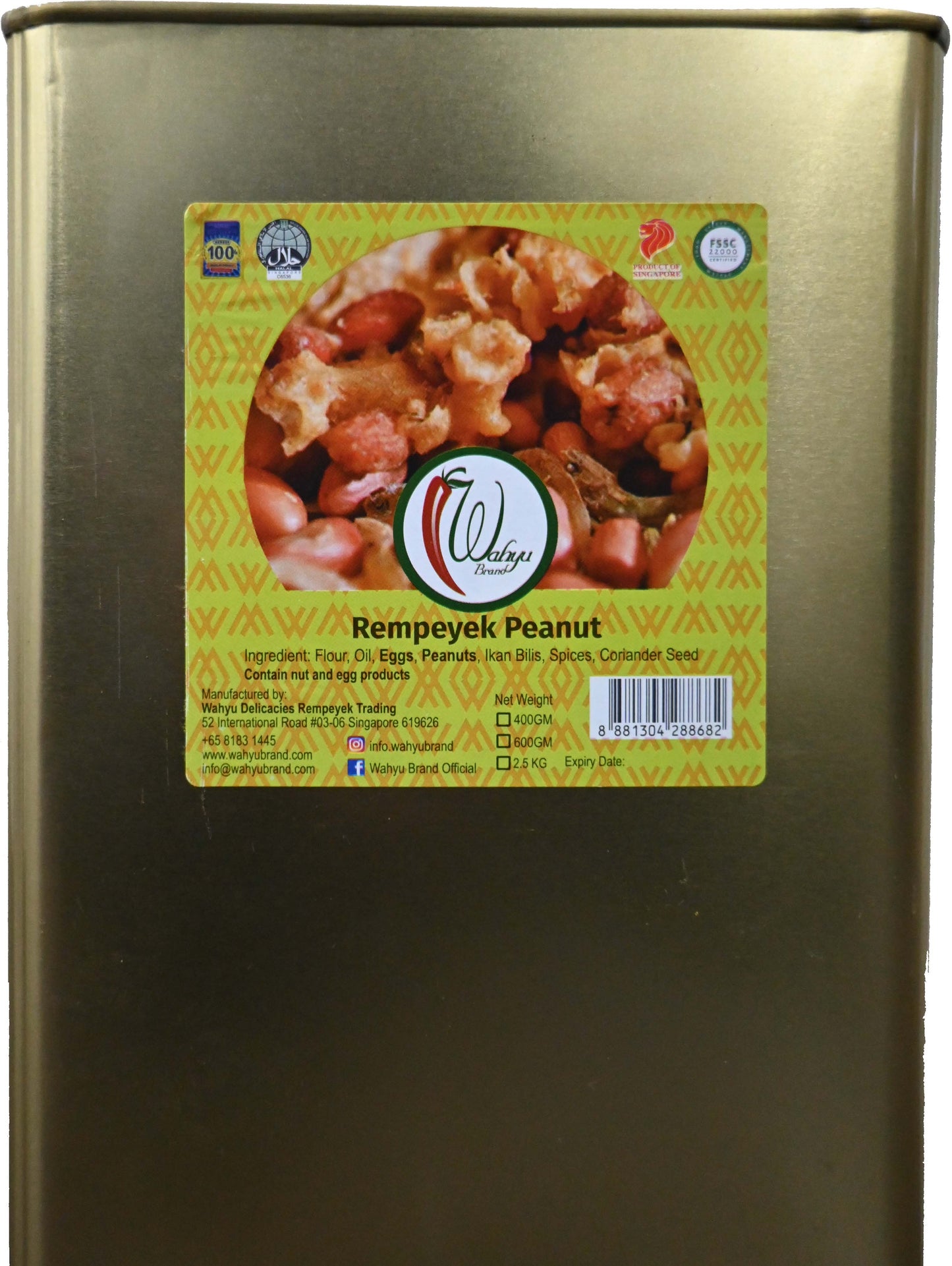Pre-Order Rempeyek Peanut (Kacang), 2.5kg