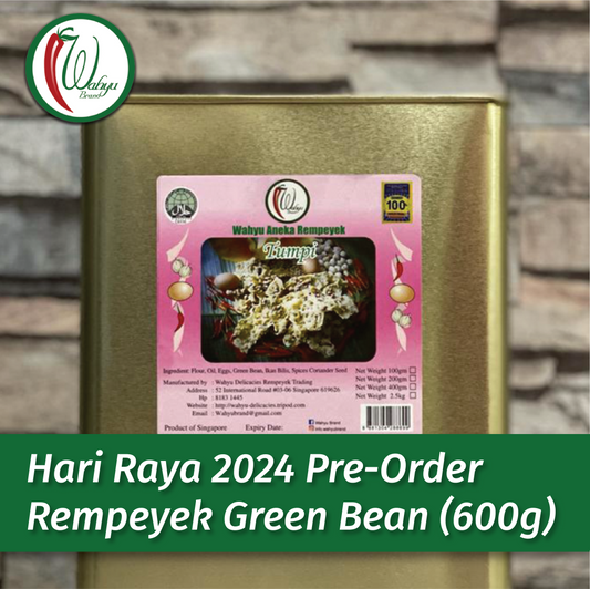 [Hari Raya Pre-Order] Rempeyek Green Bean (Tumpi), 600g